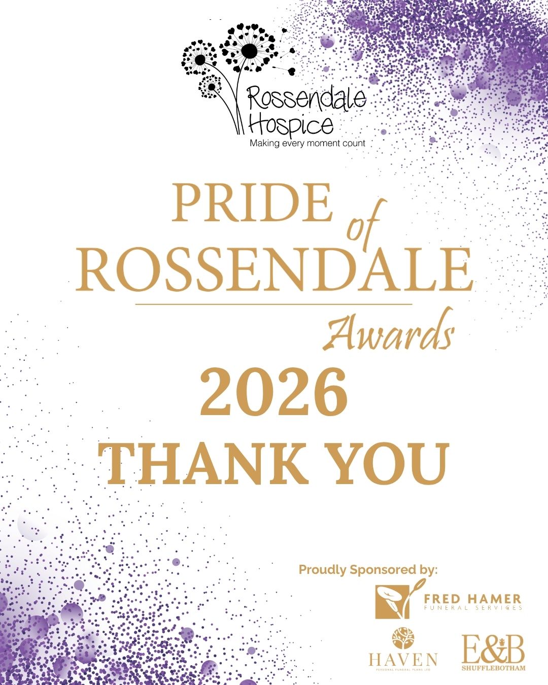 WE DID IT, ROSSENDALE! £13,292.97 RAISED!