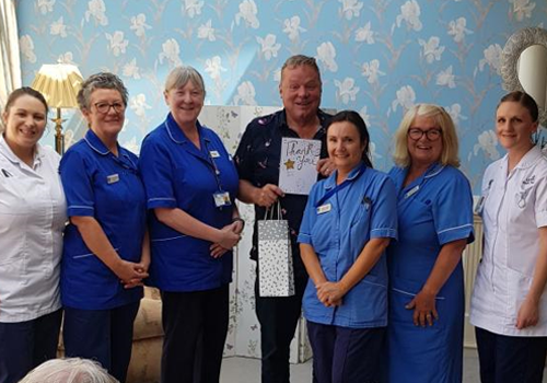 Ted Robbins entertains our staff & patients